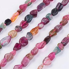 Natural Tourmaline Beads Strands, Tumbled Stone, Nuggets