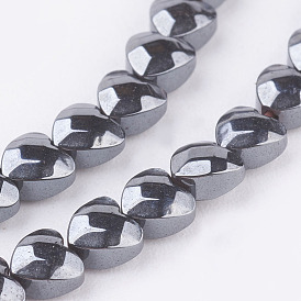 Non-magnetic Synthetic Hematite Beads Strands, Faceted, Heart