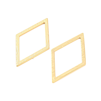 Brass Linking Rings, Textured, Rhombus Connector