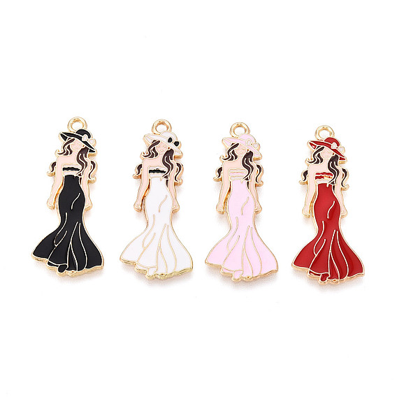 Подвески из эмали и сплава, без кадмия и без свинца, золотой свет, модель очарования
