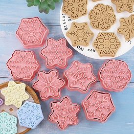 Christmas Themed Plastic Cookie Cutters, Cookies Moulds, DIY Biscuit Baking Tool, Snowflake