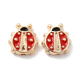 Латунь эмаль бисера, коровка