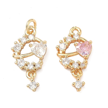 Кулон из циркония, подвески в форме сердца, реальный 18 k позолоченный