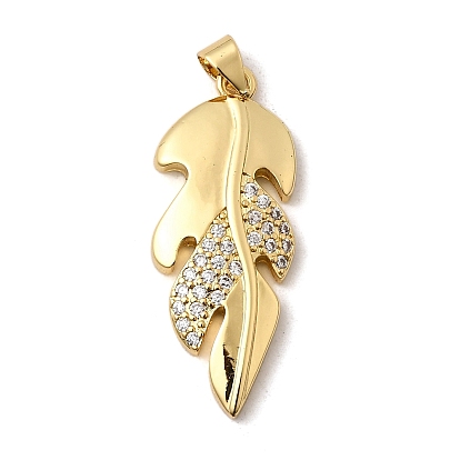 Латунные микро проложить кубического циркония подвески, перо, без свинца и без кадмия, долговечный