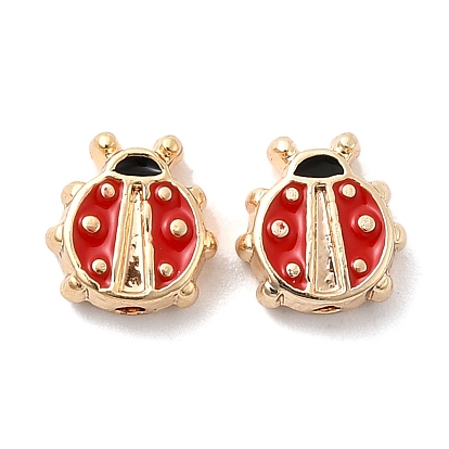 Латунь эмаль бисера, коровка