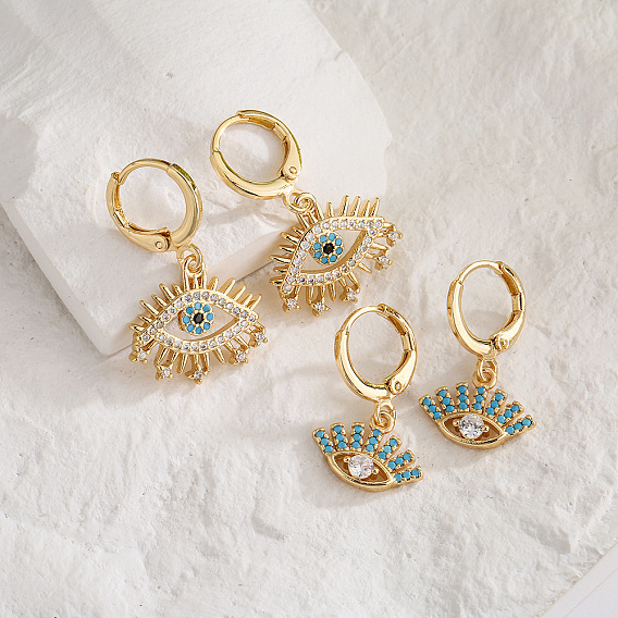 Женские серьги «дьявольский глаз» - уникальные украшения с микроинкрустацией медью