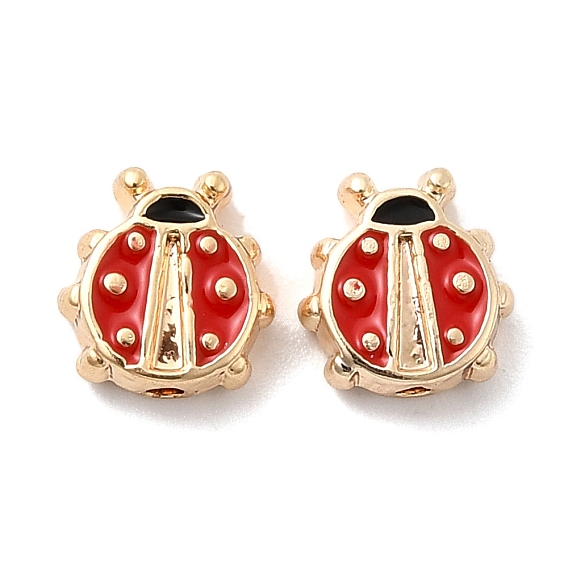 Латунь эмаль бисера, коровка