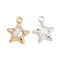Подвески из латуни с прозрачным фианитом, звезды прелести