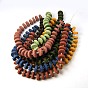 Natural Lava Rock Beads Strands, Dyed, Heishi Beads, Disc/Flat Round, 20x7mm, Hole: 1mm