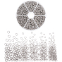 1230Pcs 6 Style 304 Stainless Steel Open Jump Rings