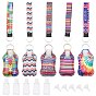 DIY Travel Bottle Set Kits, Eychain Lanyard with Hand Sanitizer Keychain Holders, Transparent Plastic Squeeze Bottles