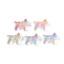 UV Plating Transparent Acrylic Beads, Horse