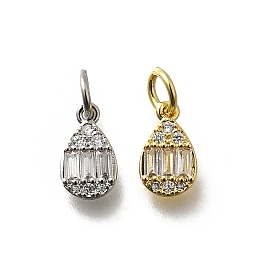 Латунные микро проложить кубического циркония прелести, слезинки, без свинца и без кадмия, долговечный, стойки покрытие, с целью перехода в кольце