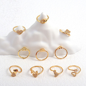 Elegant Fashion Ring with Micro Inlaid Zircon Stone - Romantic and Charming