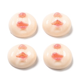 Opaque Resin Decoden Cabochons, Mouth