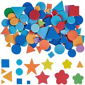 Foam Stickers Self-Adhesive Stickers, Decorations Stickers, for Crafts Arts Making Kids Gifts, Geometric & Star & Flower