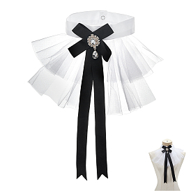 1Pc Polyester Detachable Tulle Ruffle Collar, Vintage Neck Lace Collar for Women