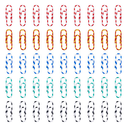 100шт. скрепки для бумаги из железа и пластика с принтом "зебра"