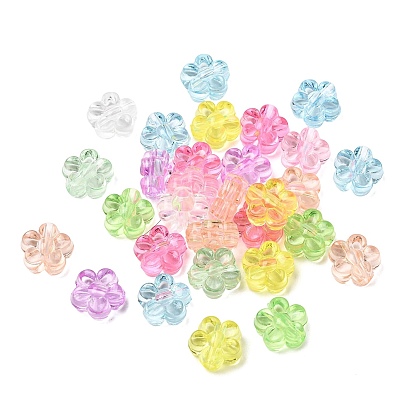 Transparent Acrylic Beads, Flower