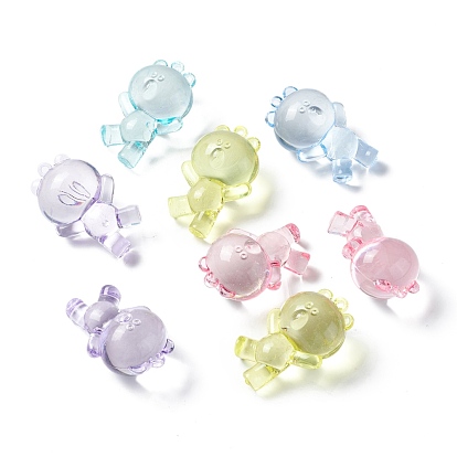 Transparent Acrylic Pendants, Bear
