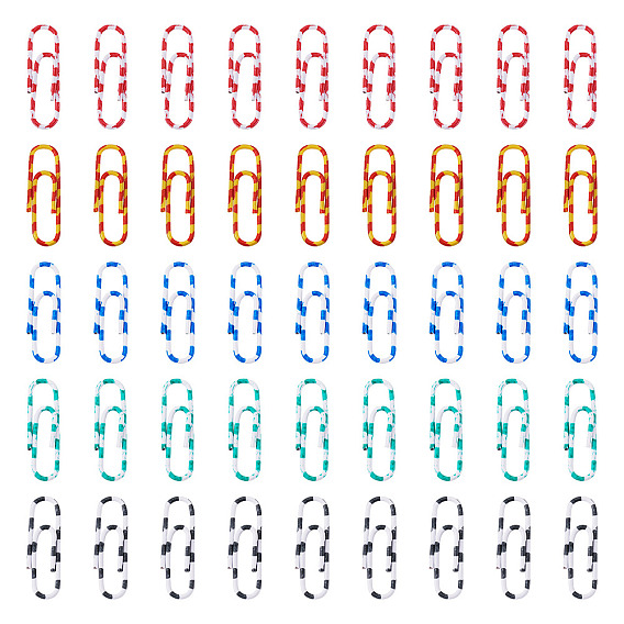 100шт. скрепки для бумаги из железа и пластика с принтом "зебра"