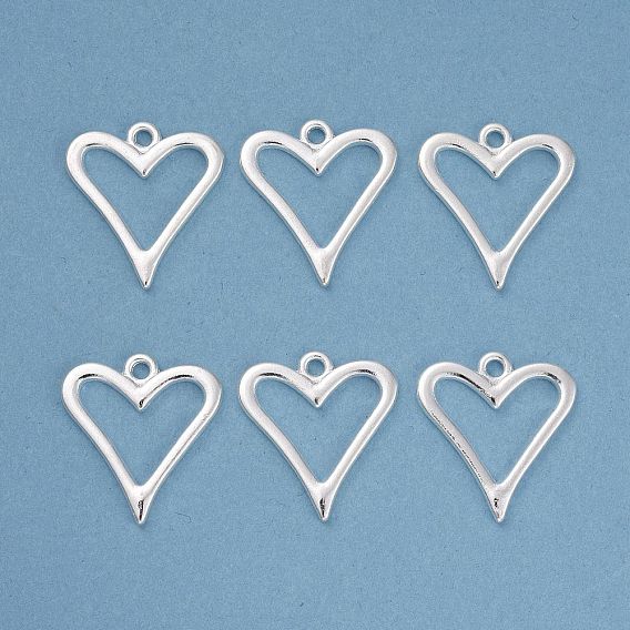 Подвески из сплава , без кадмия и без свинца, сердце, 20x18.5x1.5 мм, отверстие : 3 мм