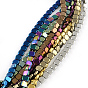 Electroplated Non-magnetic Synthetic Hematite Beads Strands, Square