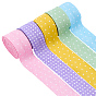12.5m 5 ruban de coton imprimé en couleurs, pour accessoires de vêtement, décoration cadeau