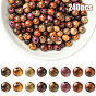 240 шт 8 цвета деревянных бусин, окрашенные, круглые