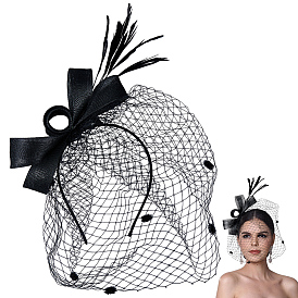 Сетчатая марлевая вуаль с заколкой-аллигатором, и резинки для волос, аксессуары для волос для женщин и девушек