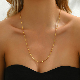 Simple Brass Chain Necklaces for Women