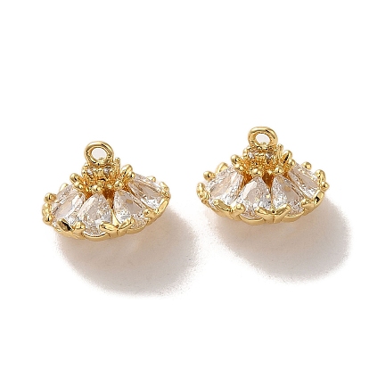 Латунные микро проложить кубического циркония кулон поручительств, без кадмия, без никеля и без свинца, цветок