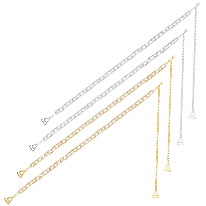 2 пары 2 цвета стразы цепочка нескользящие бретельки бюстгальтера, с треугольной пряжкой из сплава