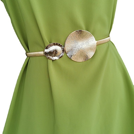 Сплав дисковые поясные цепи, поясные ремни для украшения платья-рубашки