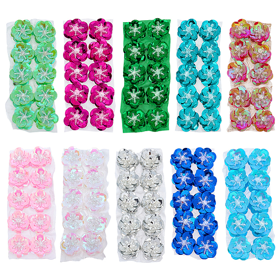 100 шт. 10 цветные пластиковые пайетки и бусины для одежды