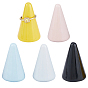 5Pcs 5 Colors Ceramics Ring Display Stands, Cone