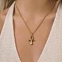 Religion 304 Stainless Steel Ancient Egyptian Ankh Cross Pendant Twisted Chain Necklaces