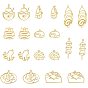 Zinc Alloy Open Back Bezel Pendants, For DIY UV Resin, Epoxy Resin, Pressed Flower Jewelry, with Enamel, Food Theme