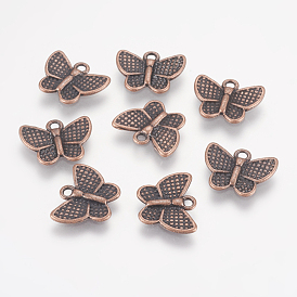 Tibetan Style Alloy Pendants, Lead Free and Cadmium Free, 13mm long, 17.5mm wide, 2mm thick, hole: 2mm