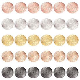 30 шт. 5 цвета латунные подвески, , плоско-круглые