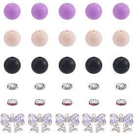 Наборы для изготовления ювелирных изделий своими руками, в том числе подвески со стразами из сплава, силиконовые бусины, латунь марки А горный хрусталь Spacer бисер