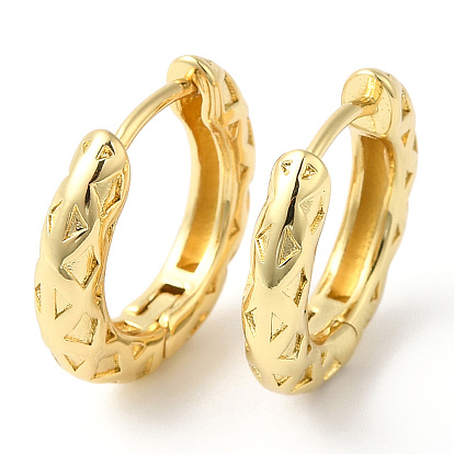 Rack Plating Brass Hoop Earrings, Lead Free & Cadmium Free