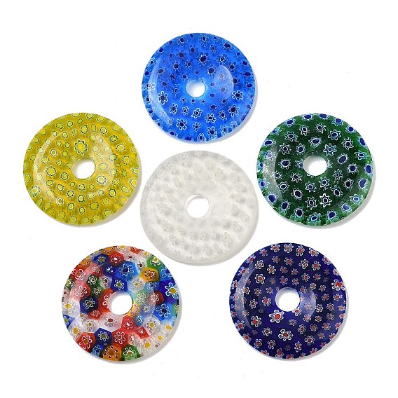 Бусины ручной работы подвески тысячецветник, пончик