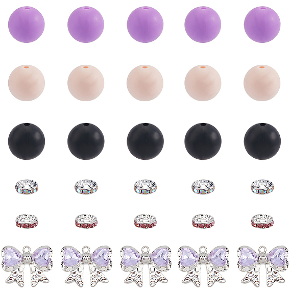 Наборы для изготовления ювелирных изделий своими руками, в том числе подвески со стразами из сплава, силиконовые бусины, латунь марки А горный хрусталь Spacer бисер