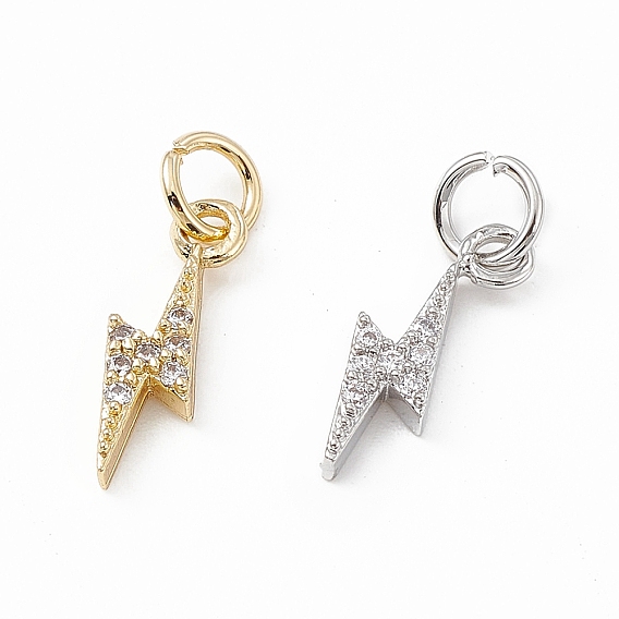 Латунные микро проложить кубического циркония прелести, без кадмия, без никеля и без свинца, с целью перехода в кольце, шарм молнии