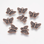 Tibetan Style Alloy Pendants, Lead Free and Cadmium Free, 13mm long, 17.5mm wide, 2mm thick, hole: 2mm
