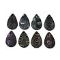 PU Leather Pendants, Drop with Skull