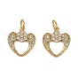 Латунные микро проложить кубического циркония подвески, подвески в виде крыльев сердца, долговечный, без кадмия и без свинца, стойки покрытие, с целью перехода в кольце
