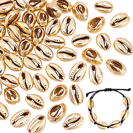 Electroplated Shell Beads, Cowrie Shells