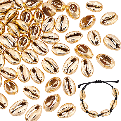 Electroplated Shell Beads, Cowrie Shells